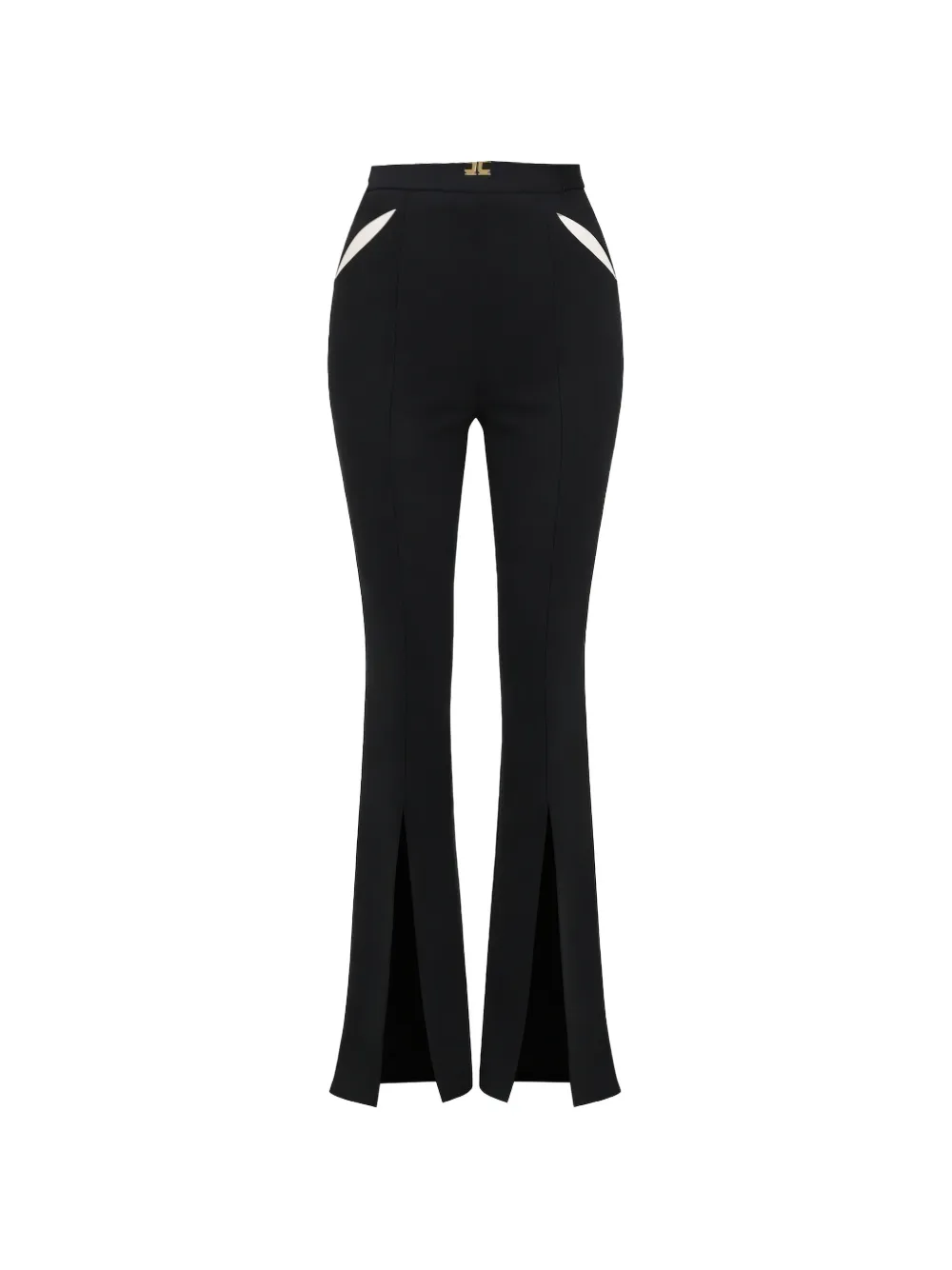 Elisabetta Franchi split flared trousers - Schwarz