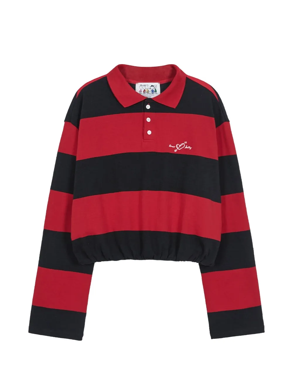 Marge Sherwood x Peanuts striped-pattern polo shirt - Rosso