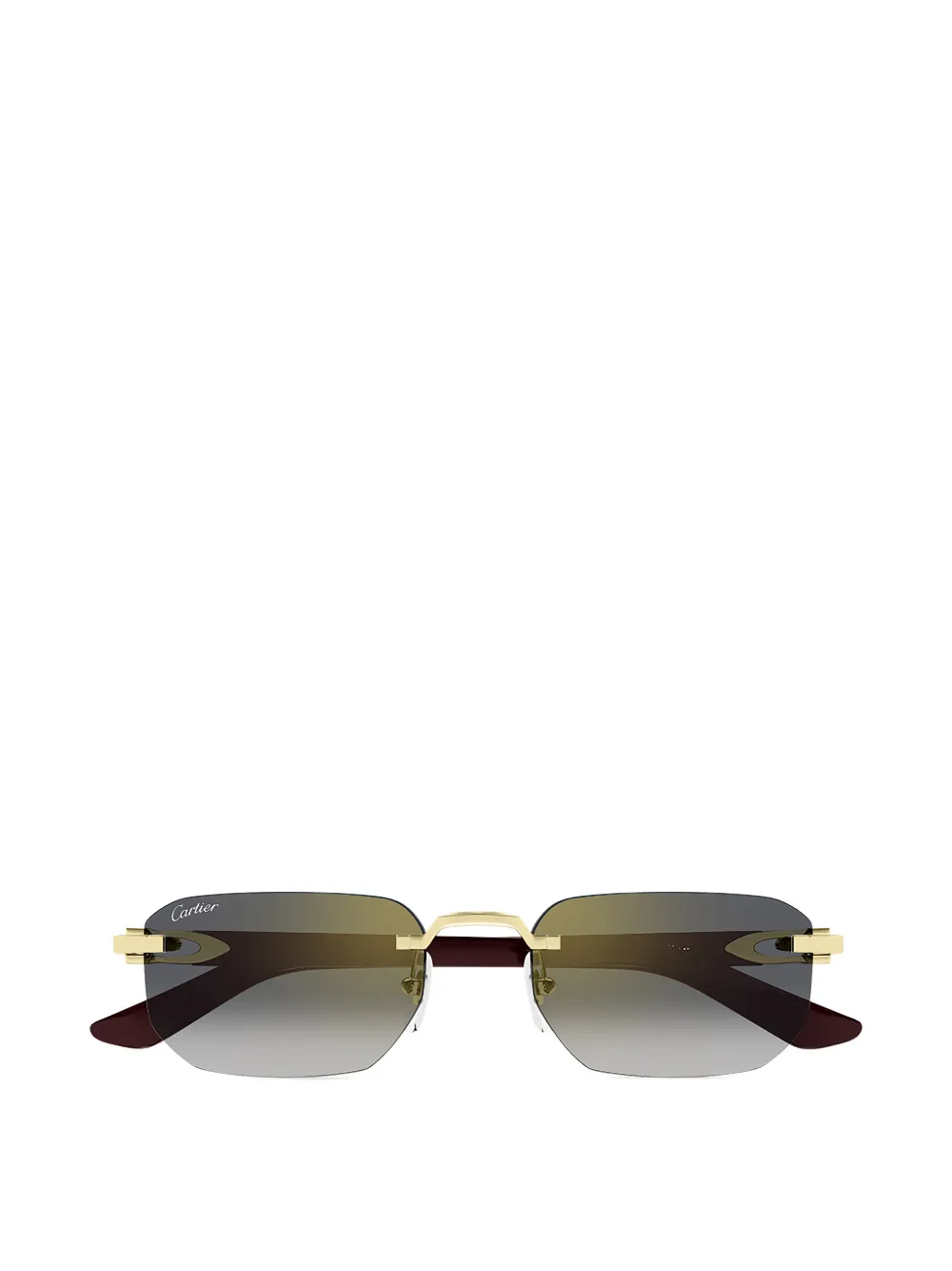 Cartier Eyewear Rimless rectangle-frames sunglasses - Oro