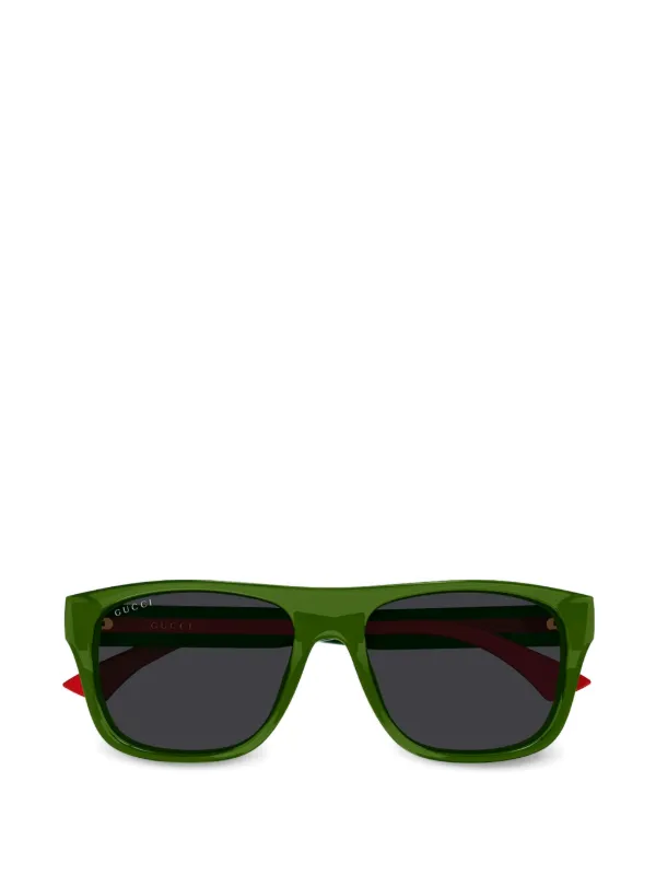 Gucci Eyewear スクエアフレーム サングラス | グリーン | FARFETCH JP