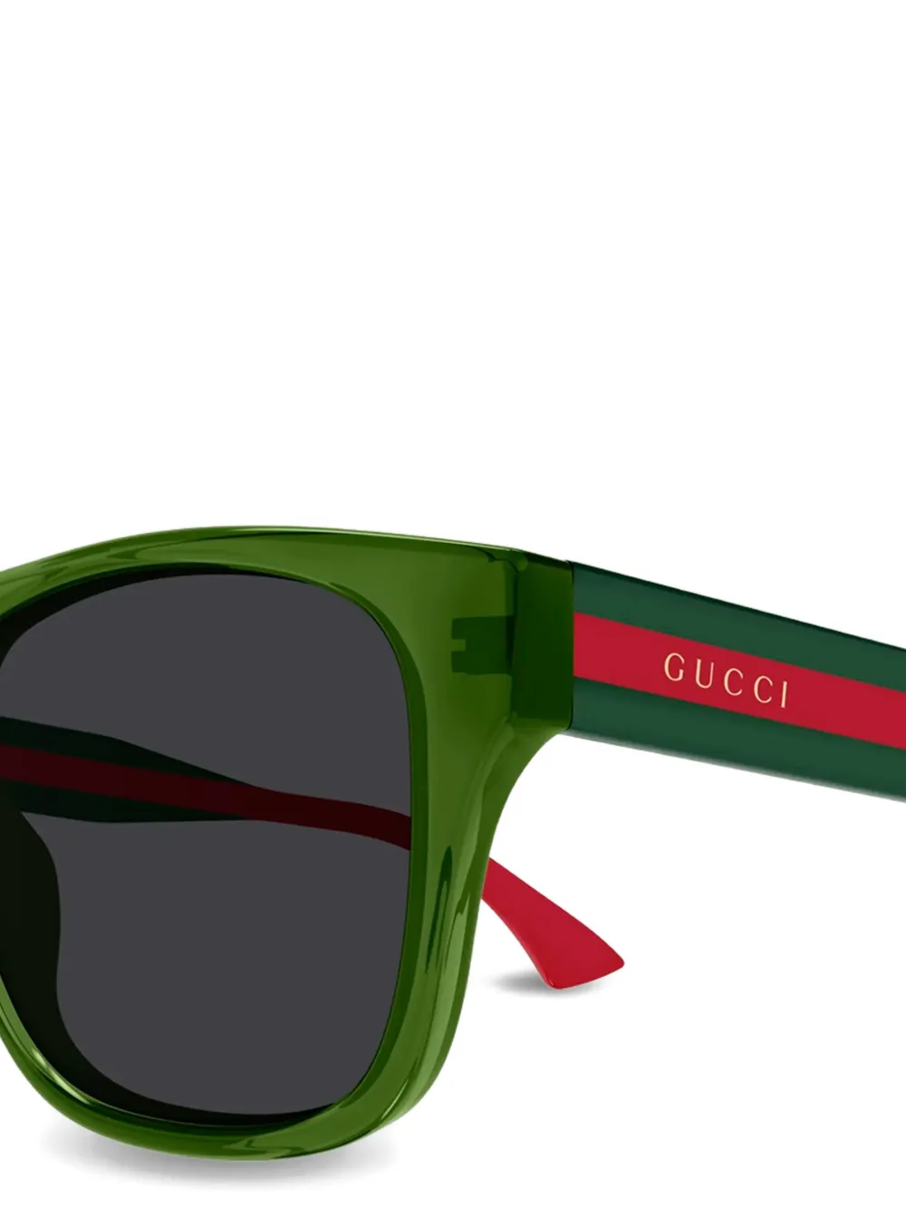 Gucci Eyewear Zonnebril met vierkant montuur Groen