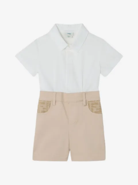 Fendi Kids button-fastening shorts set (set of two)