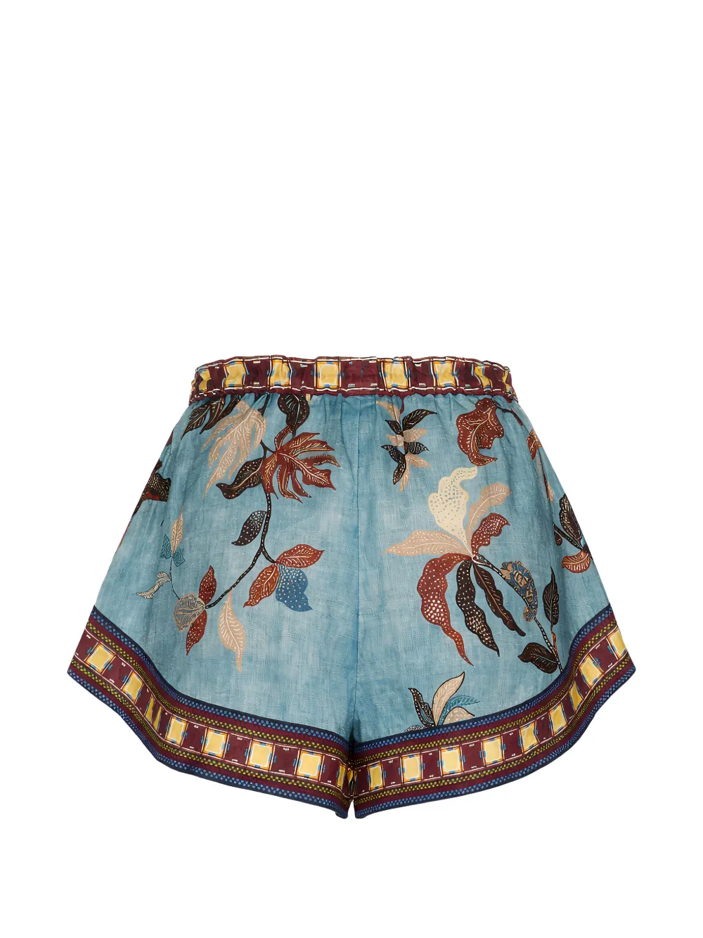 ALEMAIS Shorts met trekkoord en vogelprint Blauw