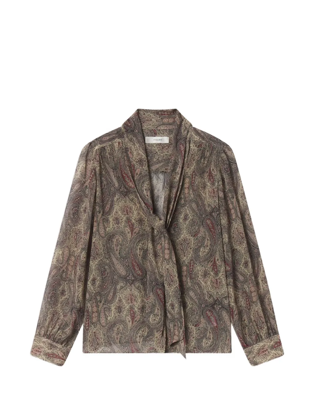 FRAME paisley silk blouse - Nude