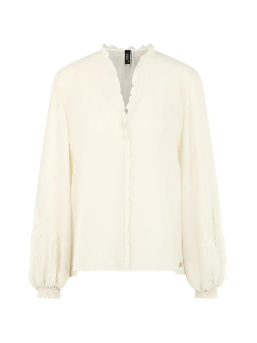 MARCCAIN ruffled-detail blouse - Toni neutri