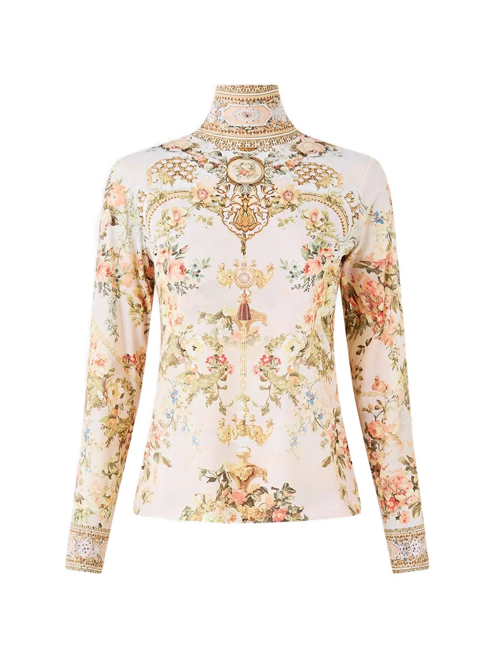 Camilla turtleneck T-shirt - Nude