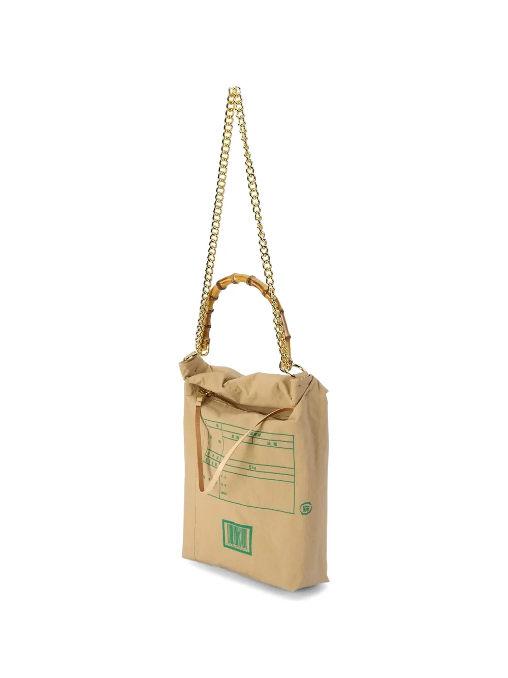 Doublet Graphic-print Chain-strap Shoulder Bag - Neutrals 
