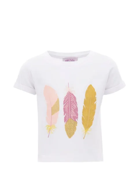 Mimi Tutu feather-print T-shirt