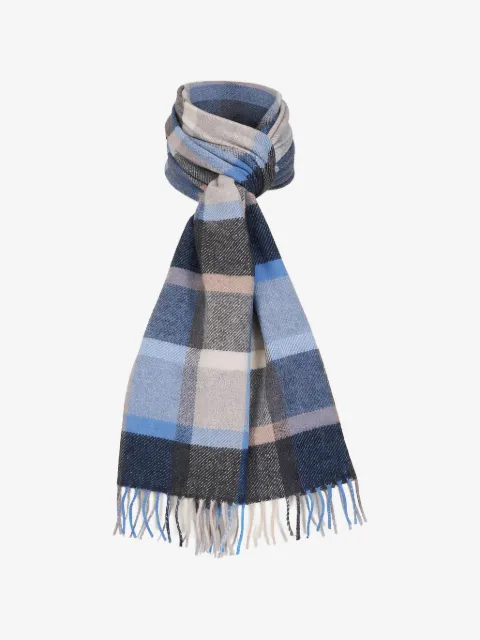 Chelsey Imports check-pattern fringed scarf