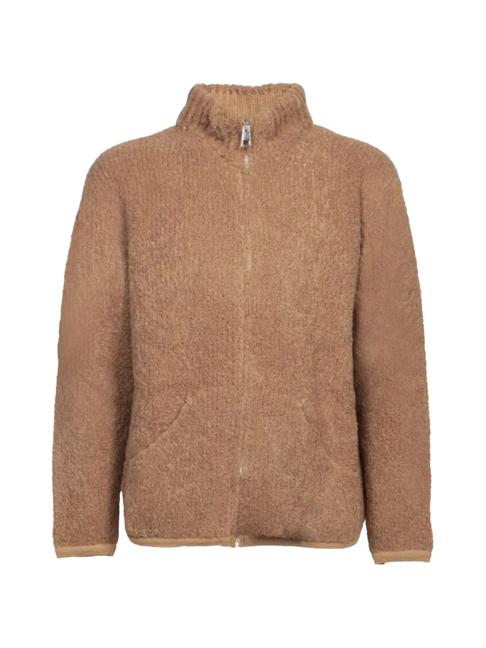 AMARANTO Teddy full-zip cardigan - Marrone