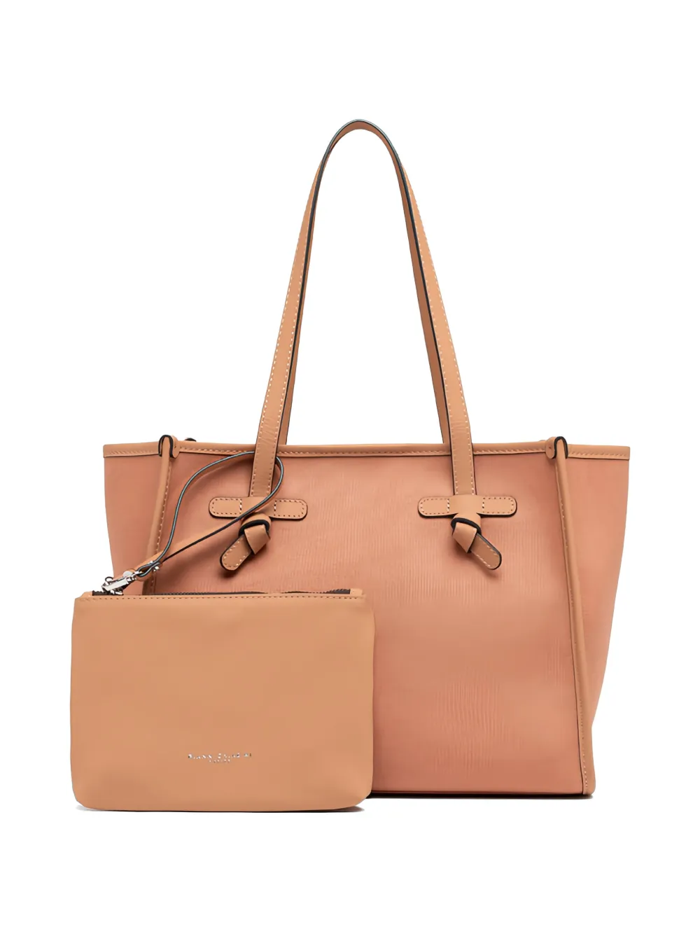 GIANNI CHIARINI Canvas schoudertas met geknoopt detail Oranje