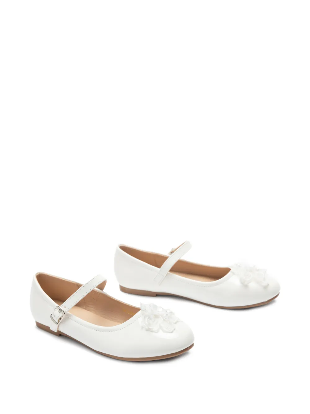 Tulleen Selene ballerina's met bloemenprint Wit