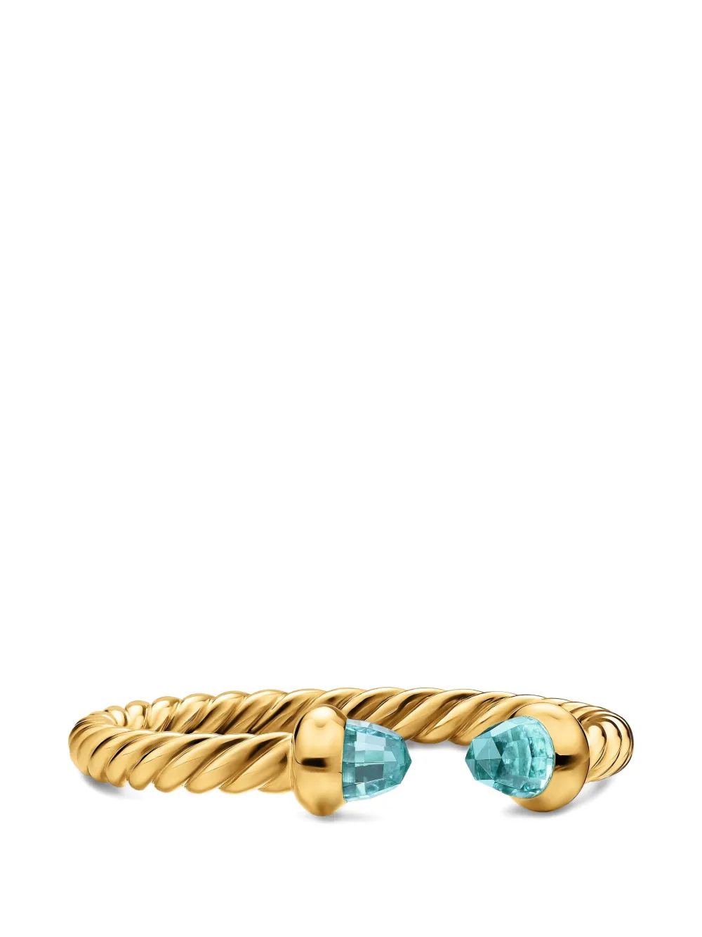  David Yurman Micro Cablespira® Flex Open Ring - Gold 