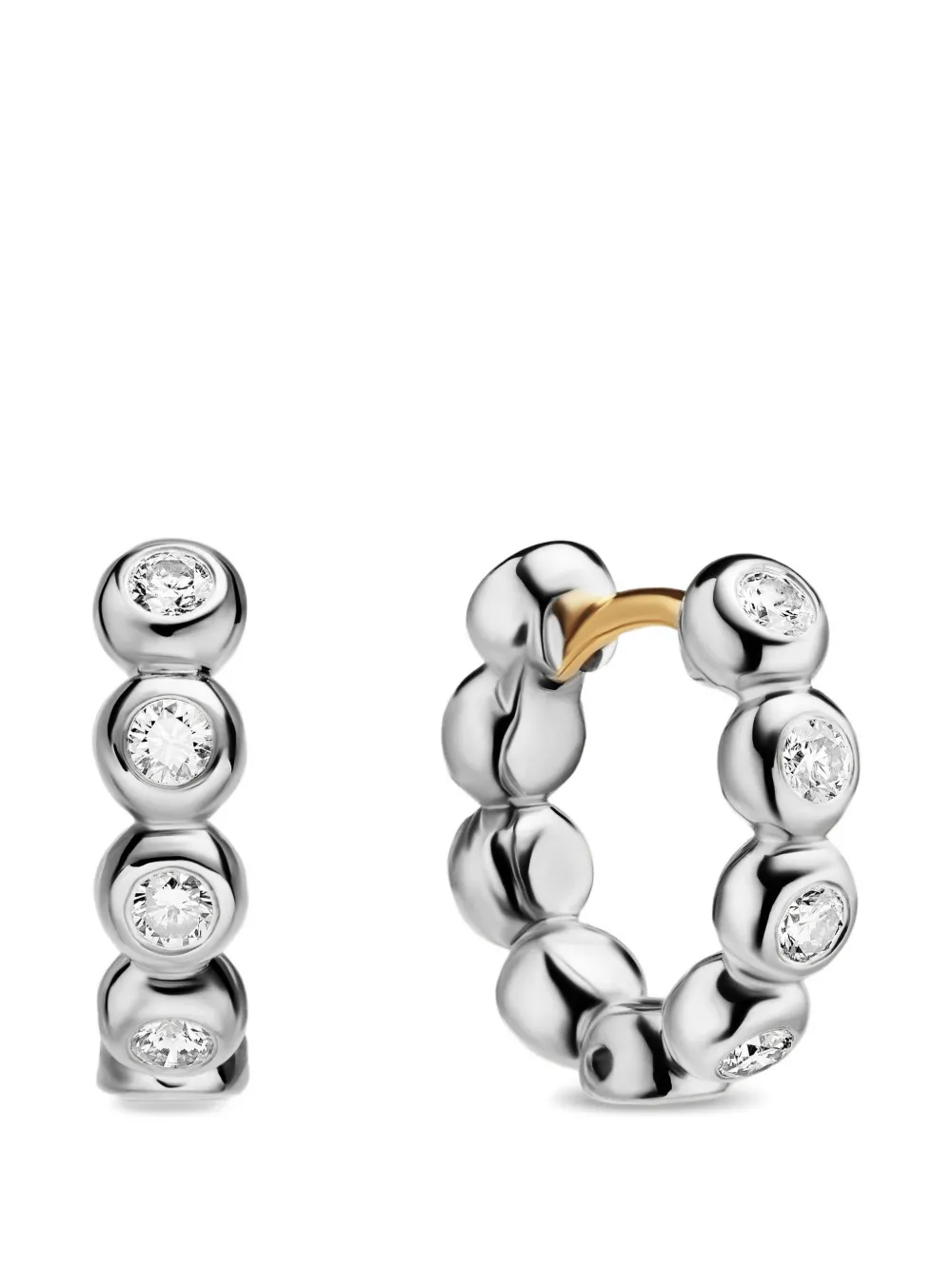 David Yurman bezel set hoop earrings