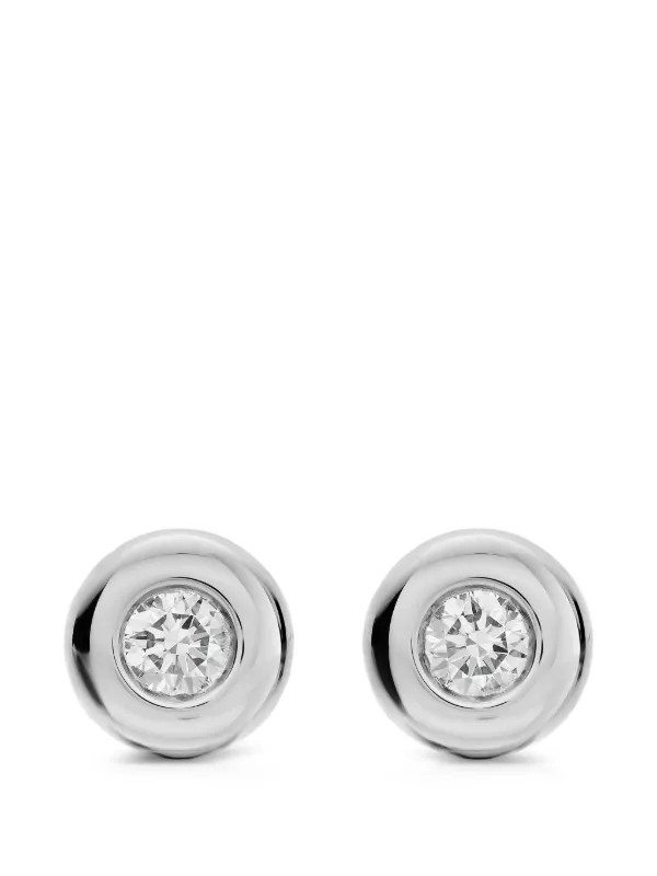 David Yurman Bezel Set Stud Earrings in Silver