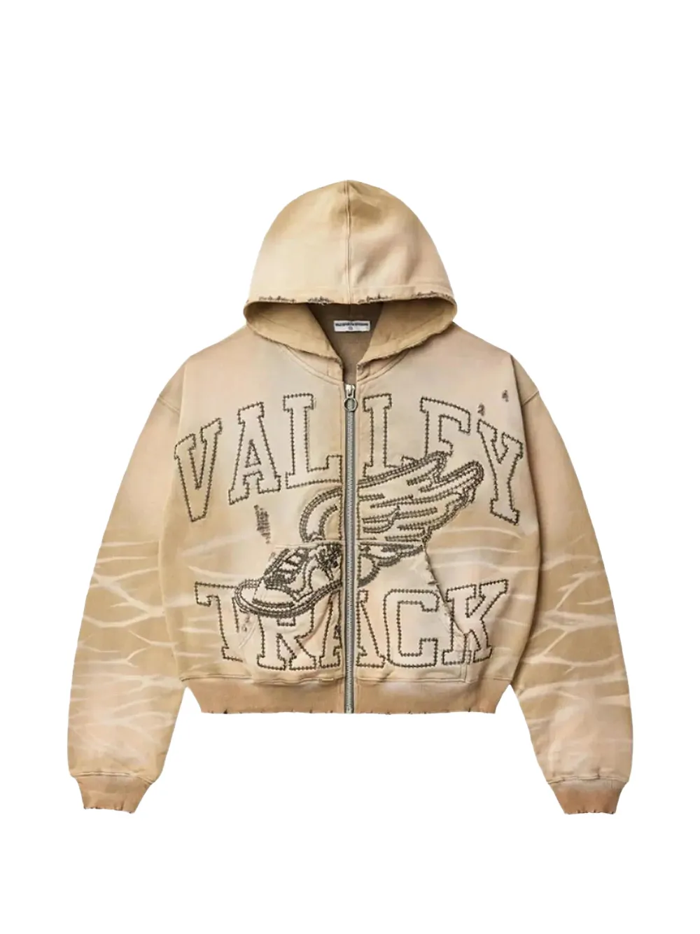 Vale Full-zip Hoodie In Brown