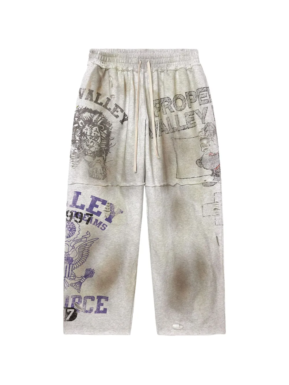 Vale Butcher print track pants - Grigio