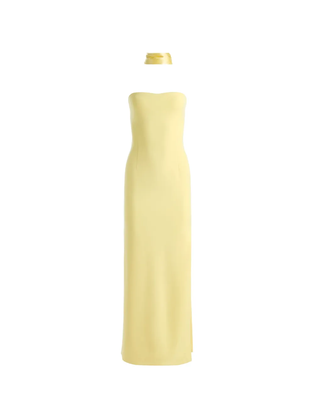 alice + olivia Chana strapless side-slit maxi dress - Giallo