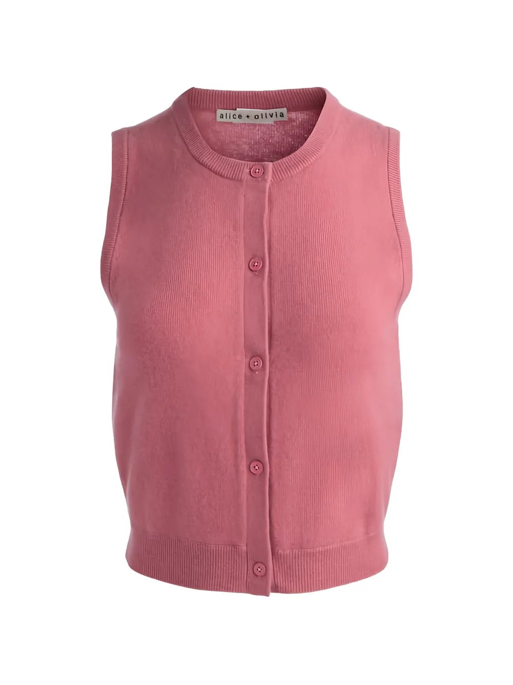 alice + olivia Loly button-up sleeveless top - Rosa