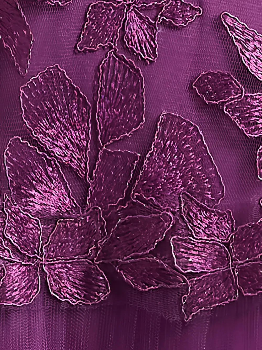Tadashi Shoji Adriane midi-jurk met geborduurde bloemen Paars