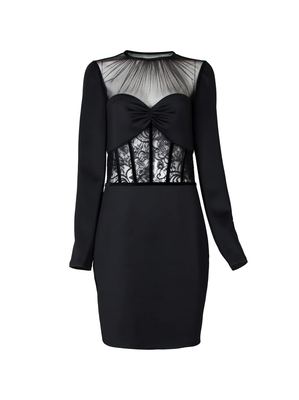 Tadashi Shoji Bliss lace bodice dress - Nero