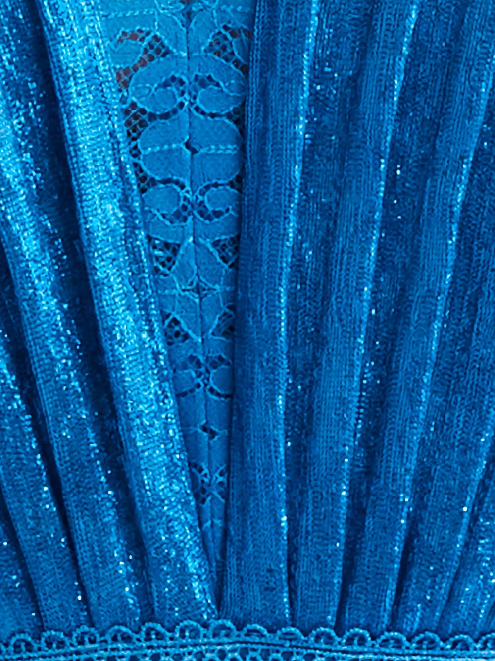 Tadashi Shoji Lovell geplooide jurk met kant Blauw