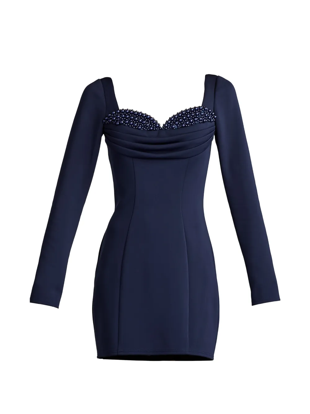 Tadashi Shoji Aza beaded long-sleeve mini dress - Blu