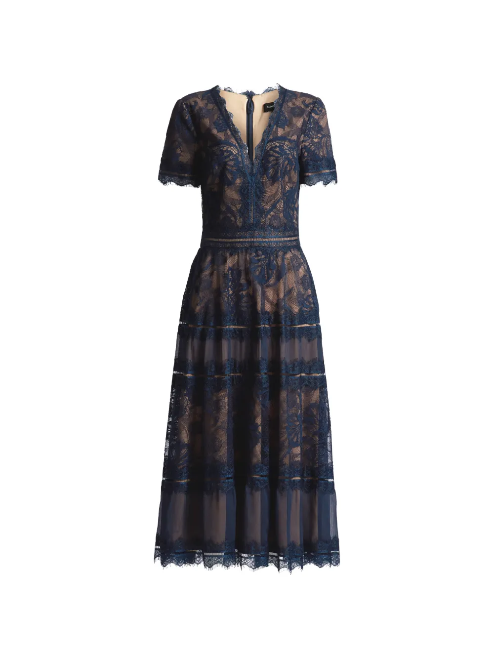 Tadashi Shoji Beatrice lace V-neck dress - Blau
