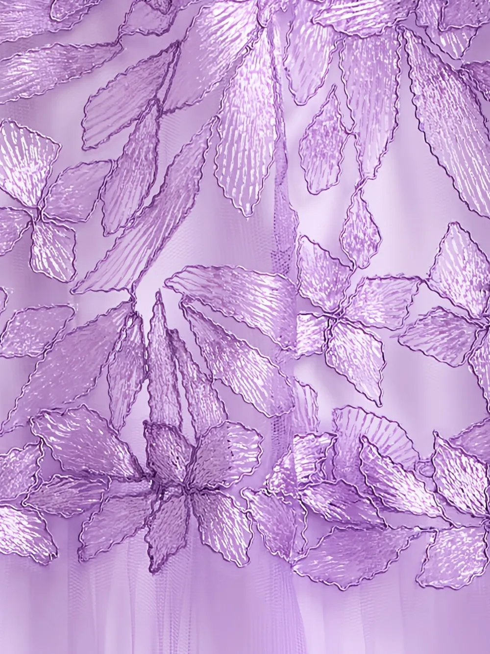 Tadashi Shoji Off-shoulder midi-jurk met bloemenprint Paars