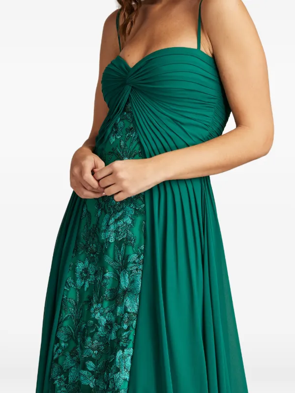 Tadashi Shoji floral-embroidered Maxi Dress | Green