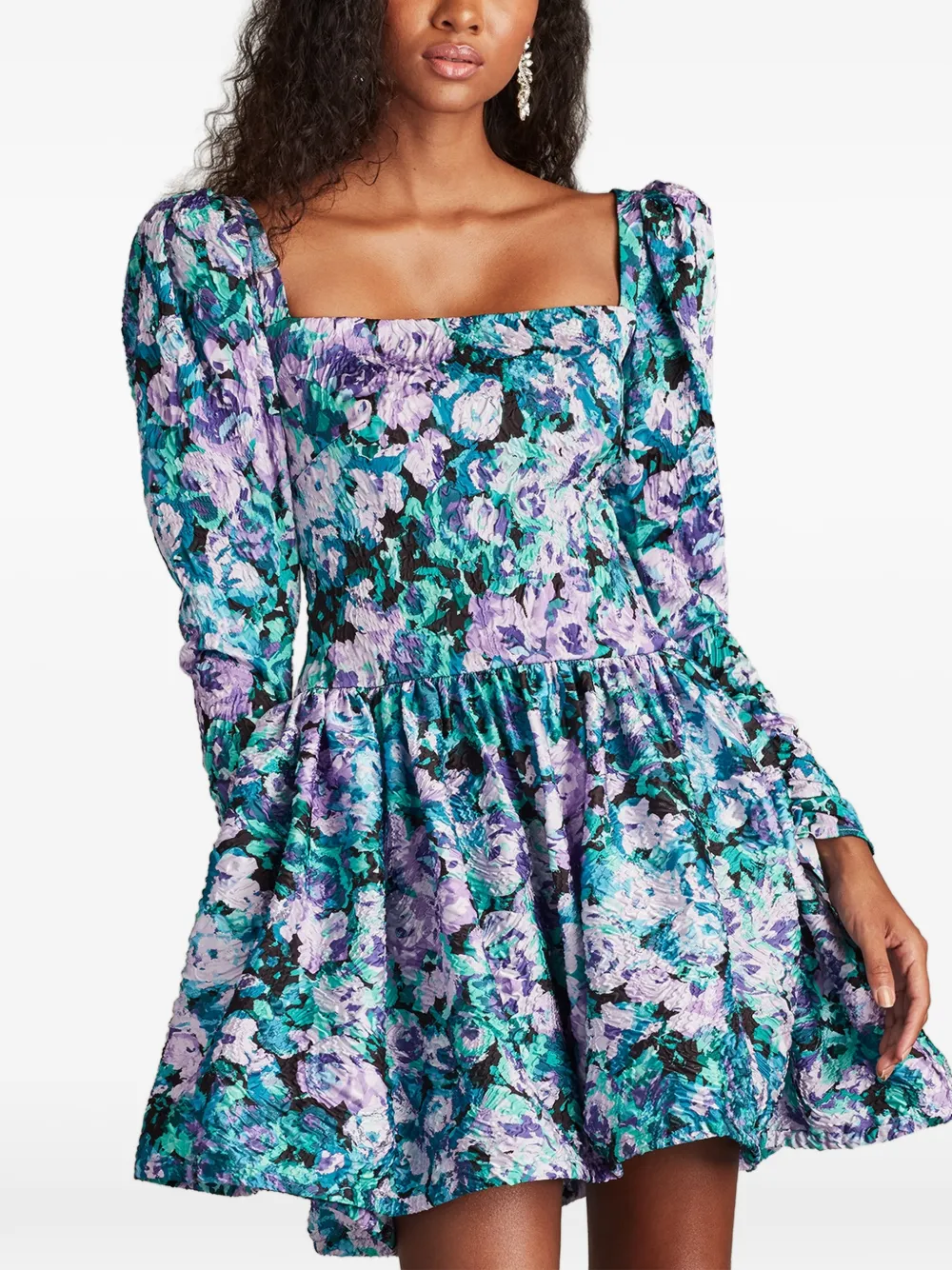 Tadashi Shoji Harlym mini-jurk met bloemenprint Blauw