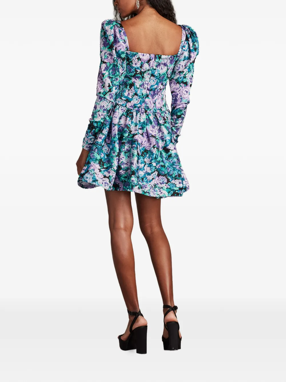 Tadashi Shoji Harlym mini-jurk met bloemenprint Blauw