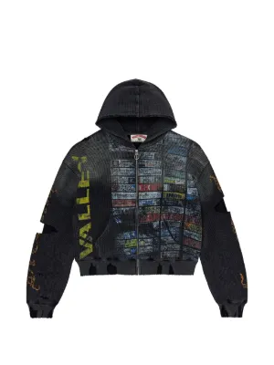 Supreme Patchwork zip-up Hoodie | Black | FARFETCH JO