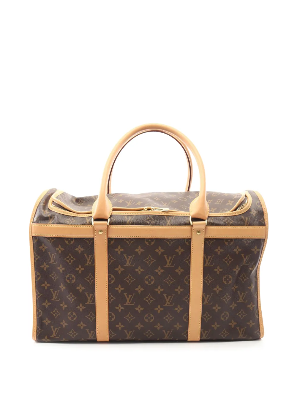 Louis Vuitton Pre-Owned 2021 Monogram Sac Chien Pet Carrier 50 travel bag - Marrone