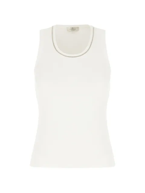 PANICALE embellished ribbed top