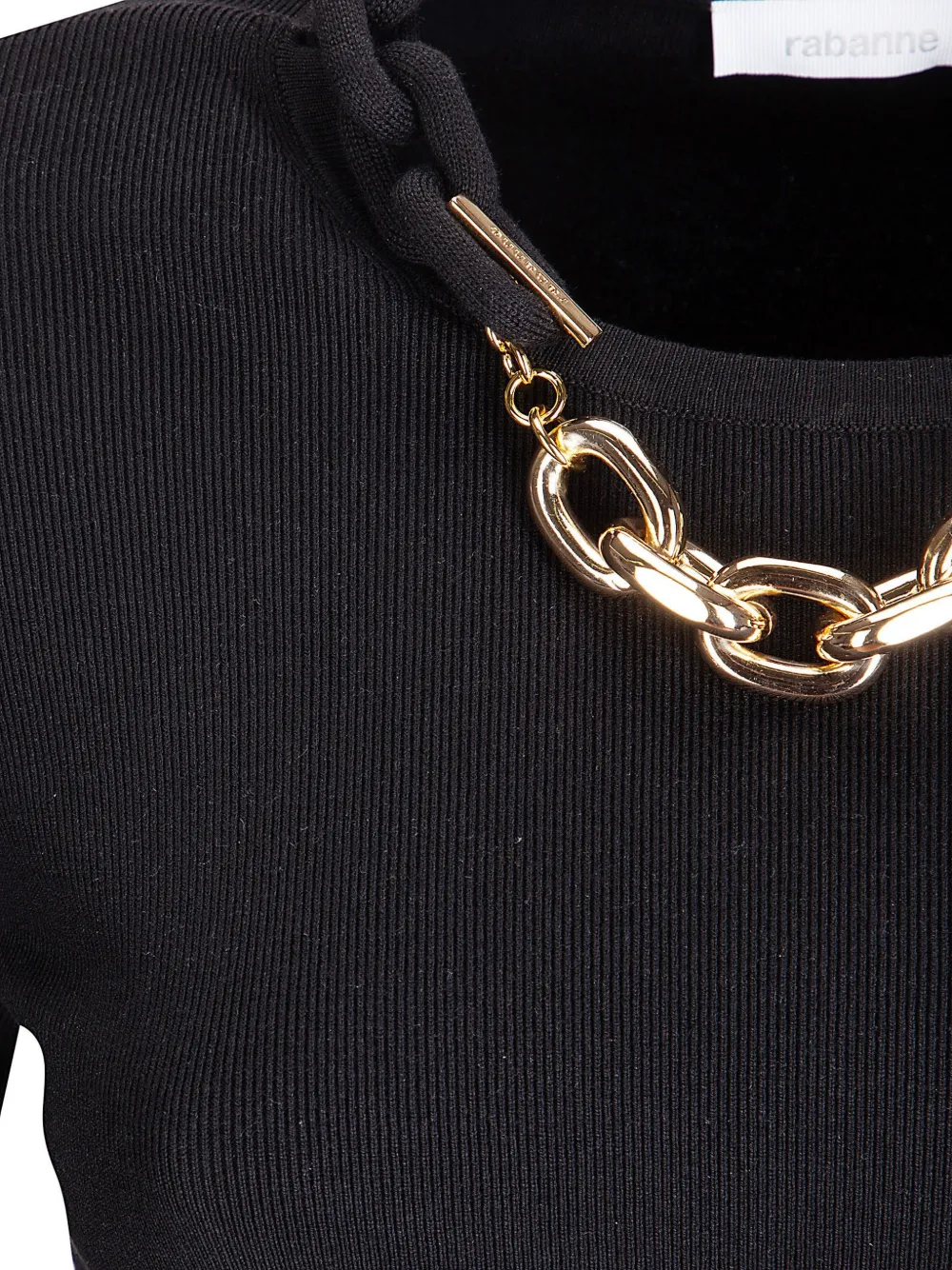 Rabanne Jurk met kettingdetail Zwart