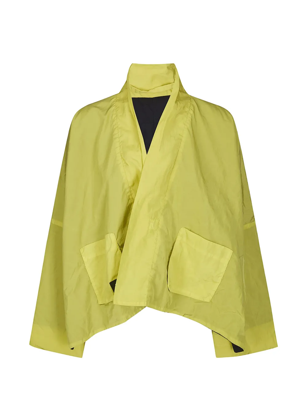 KIMO NO-RAIN crinkled shawl-collar jacket - Verde
