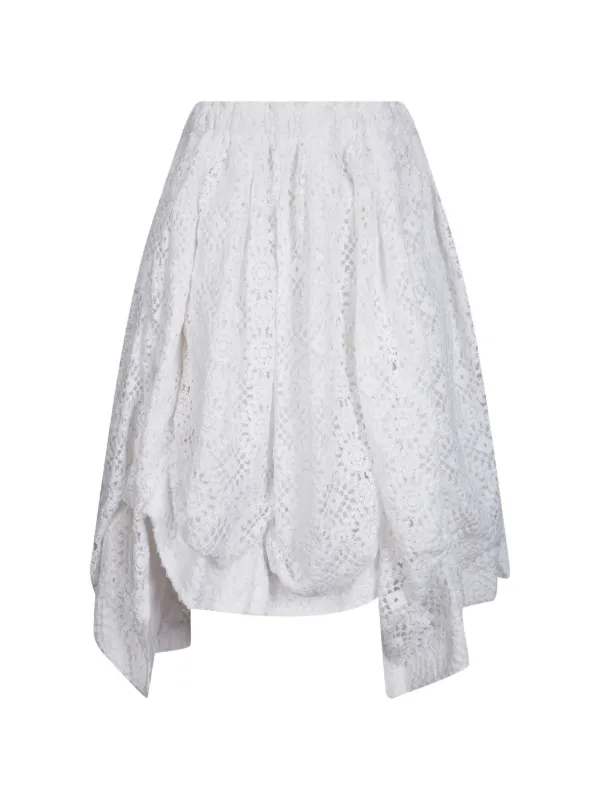 Comme des Garçons Lace Trousers in White