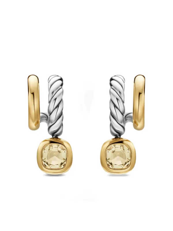 David Yurman DY Mercer® Color Two Row Drop Earrings in Silver