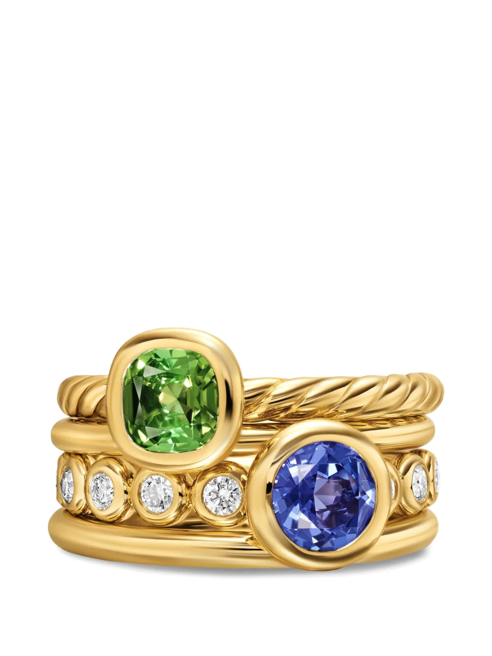David Yurman DY Mercer® color stone multi row ring - Oro