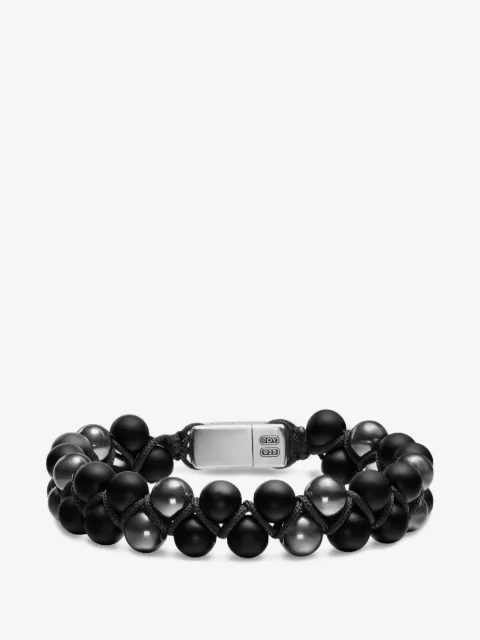David Yurman spiritual beads two row woven bracelet