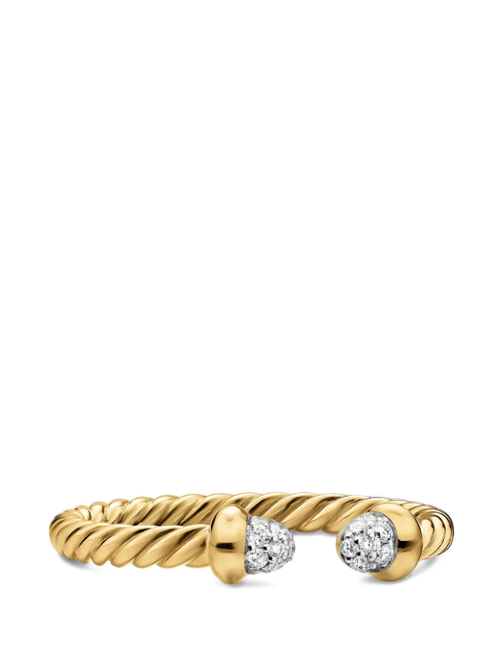  David Yurman Micro Cablespira® Flex Open Ring - Gold 