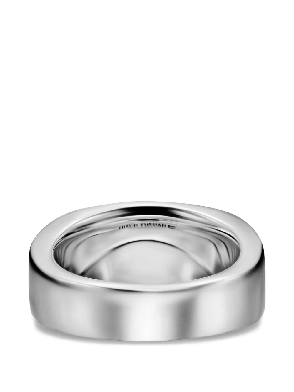  David Yurman Chevron Three Sided Signet Ring - Silver 