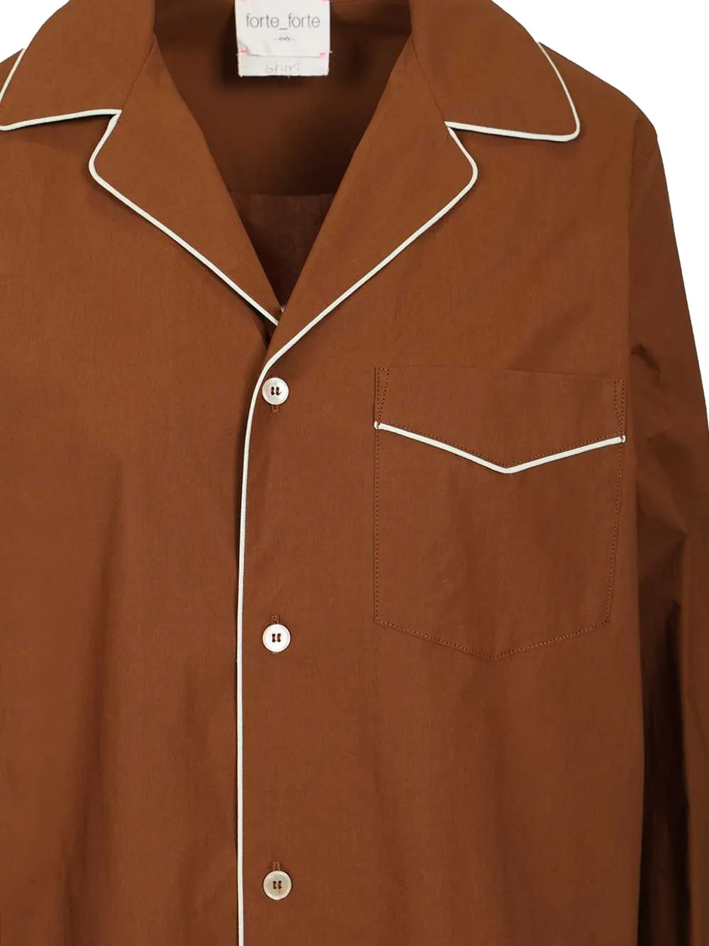 Forte Blouse met afwerking Bruin