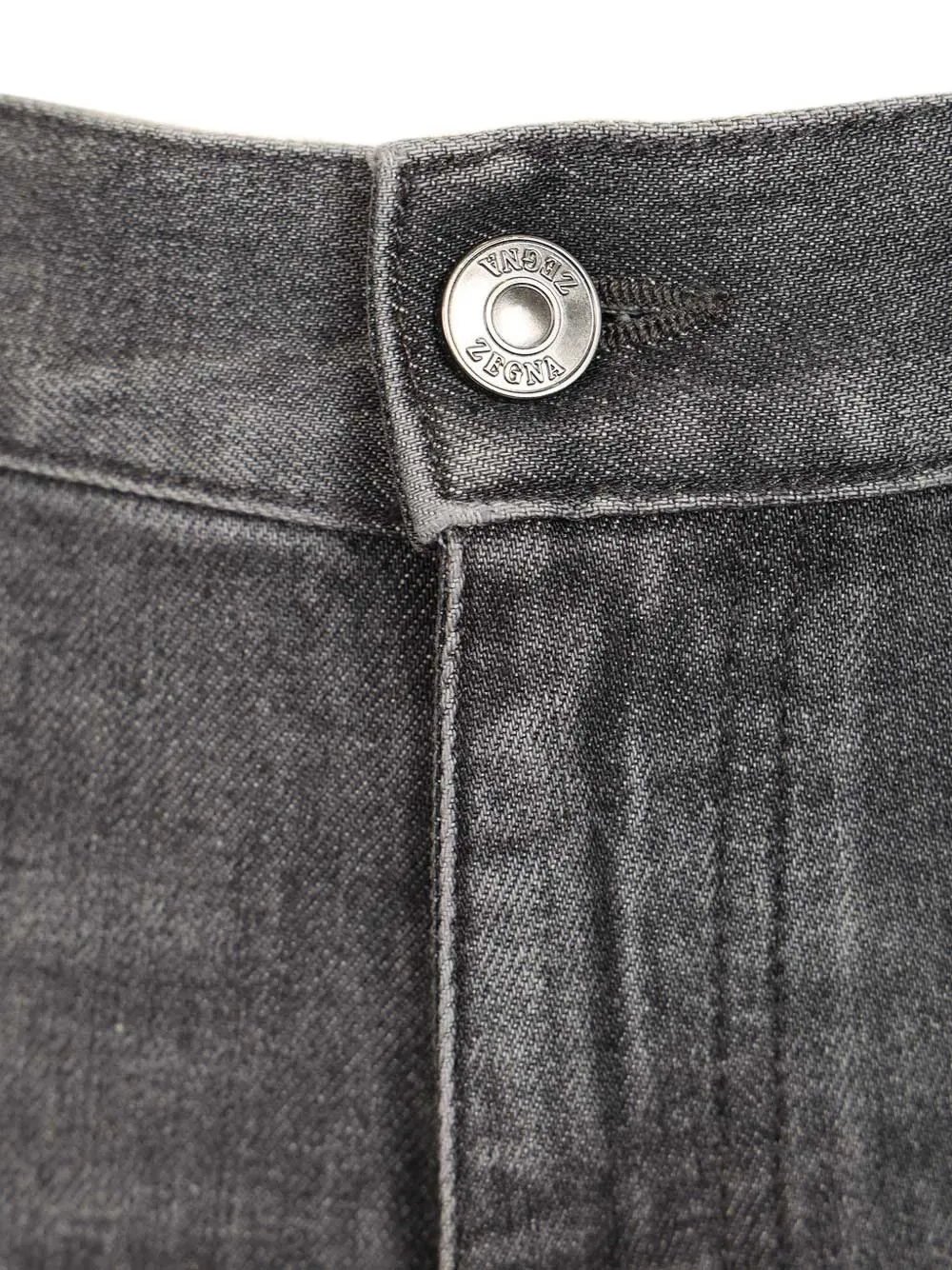 Zegna Jeans met riemlussen en zak Grijs