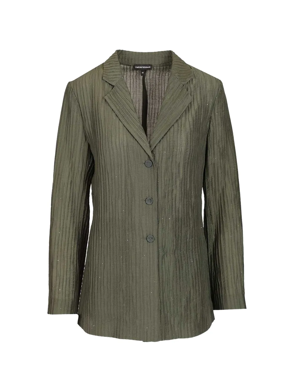 Emporio Armani single-breasted textured blazer - Verde