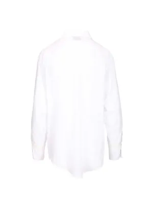 【美品】 forte_forte ノーカラーブラウス 丈長め 1 ホワイト 薄手 Forte Forte シルクブラウス | ホワイト | FARFETCH JP