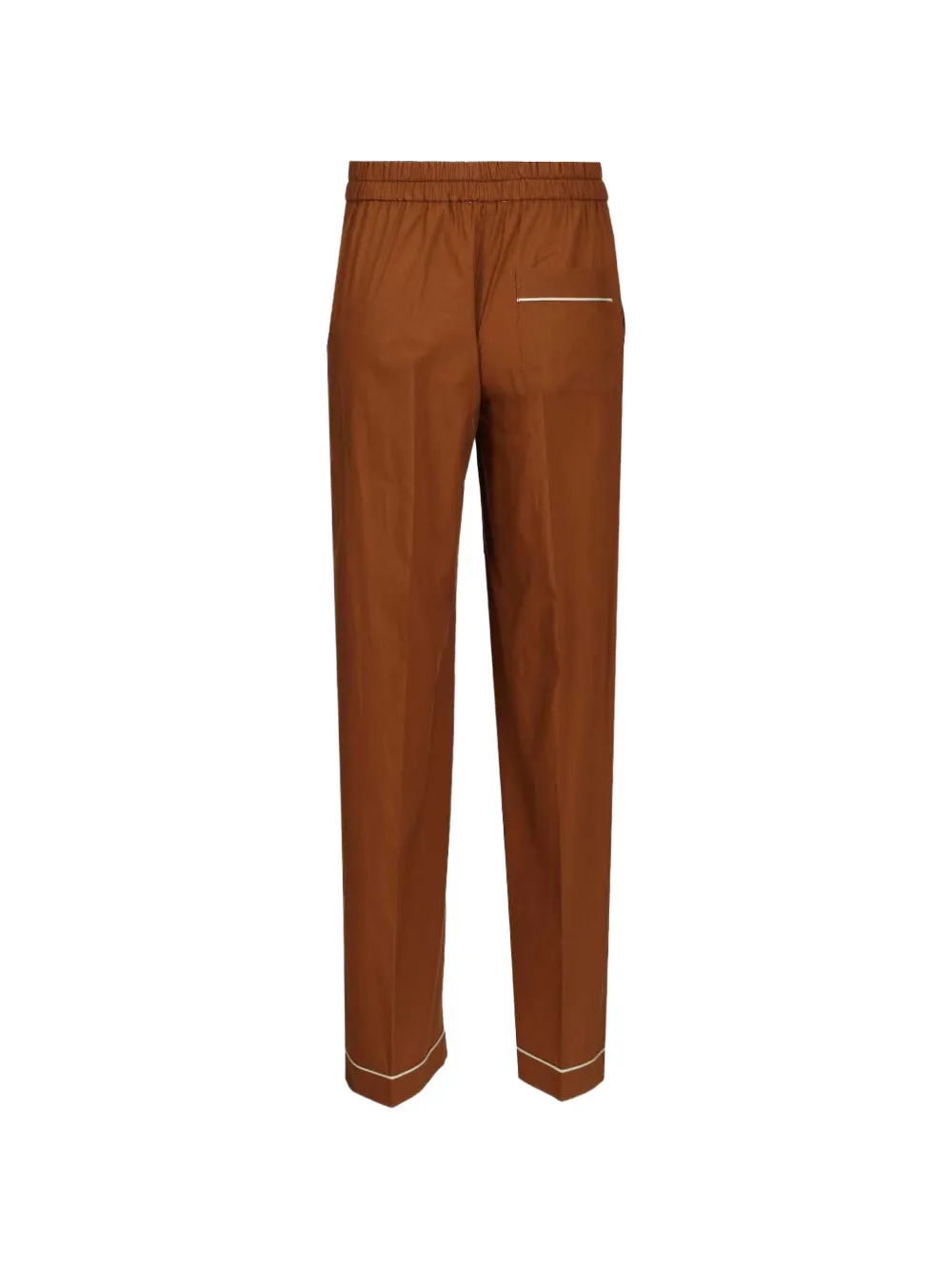 Forte Popeline pyjamabroek Bruin