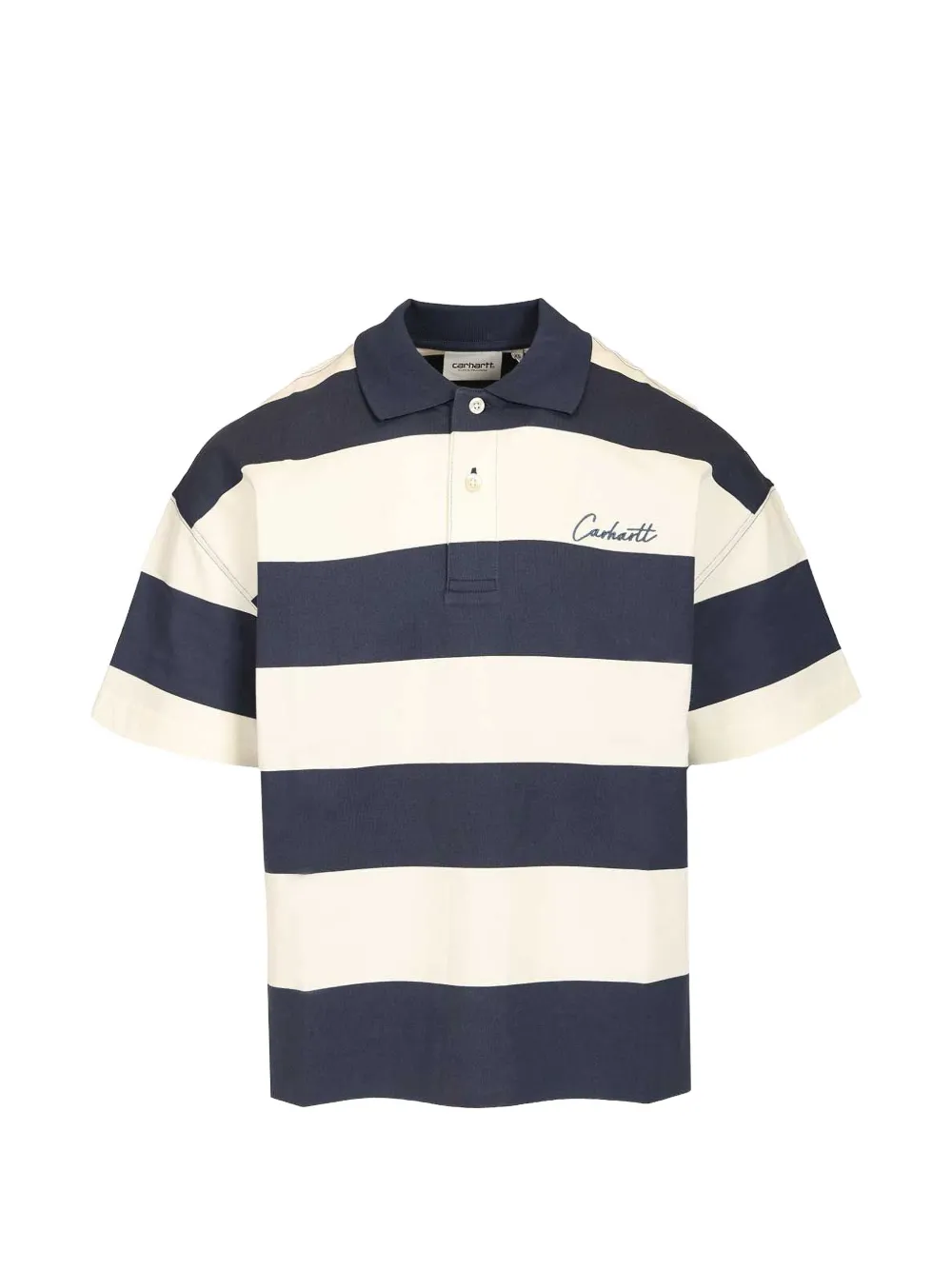 Carhartt WIP Delray striped-pattern polo shirt - Blu