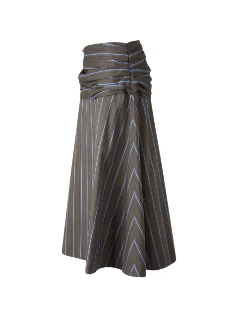 STAUD Sol striped skirt